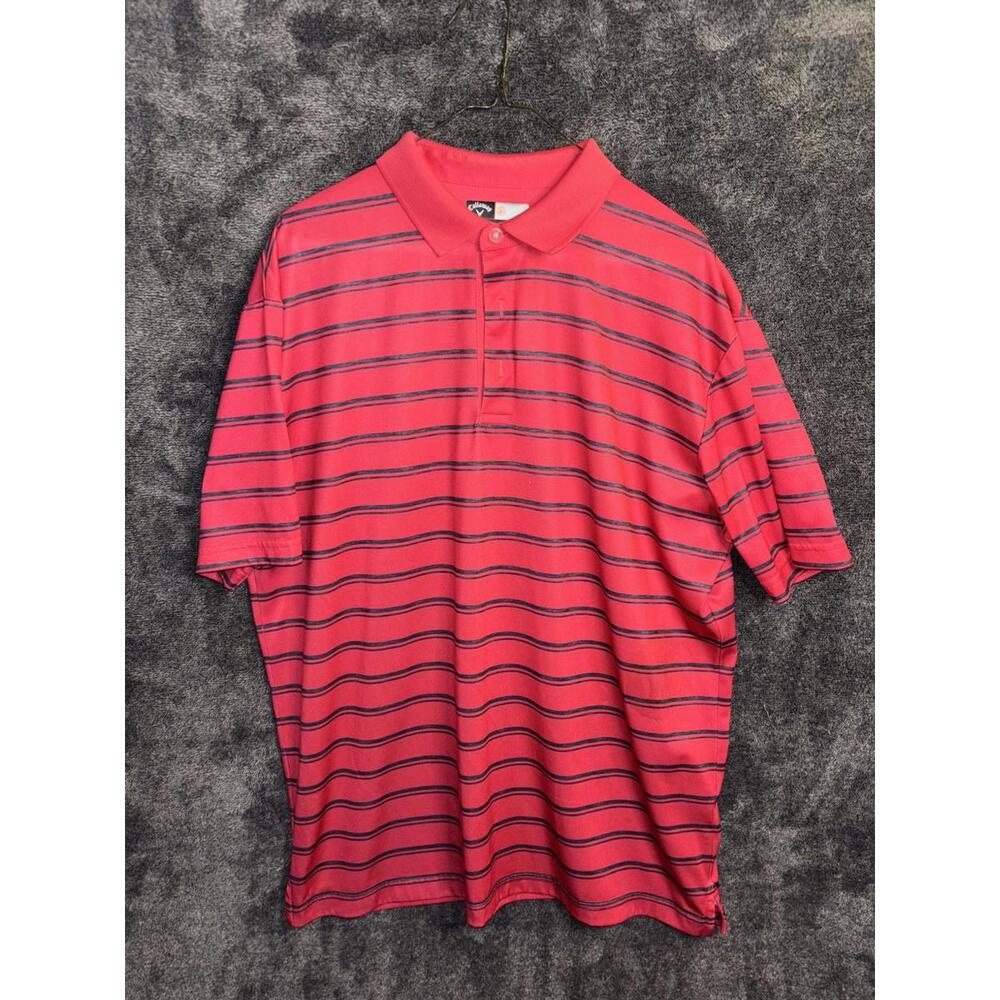 Callaway Opti-Dri Golf Polo Shirt Mens L Striped Performance